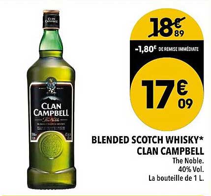 blended scotch whisky clan campbell