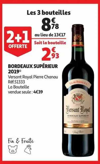 bordeaux supérieur 2019 versant royale pierre chanau
