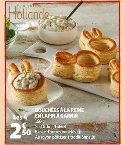 bouchées à la reine en lapin à garnir