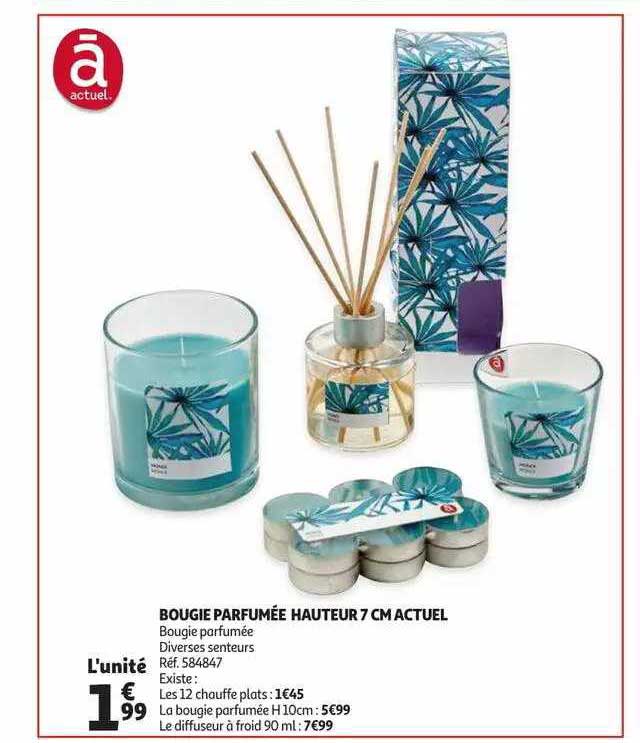 bougie parfumée hauteur 7 cm actuel