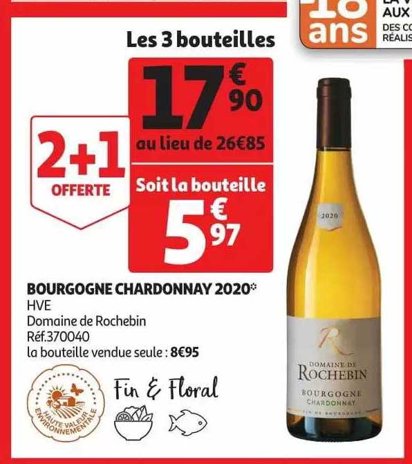 bourgogne chardonnay 2020 hve domaine de rochebin