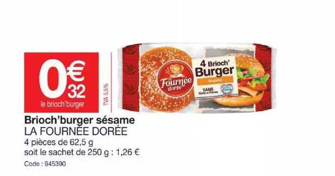 brioch'burger sésae la fournée dorée