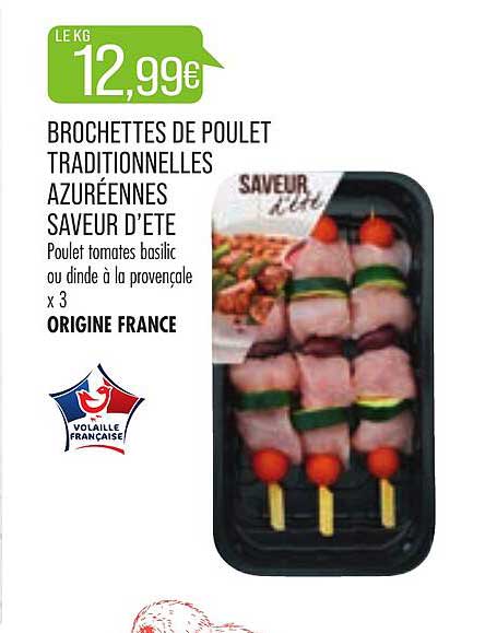 brochettes de poulet traditionnelles azuréennes saveur d'été