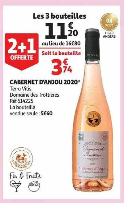 cabernet d'anjou 2020 terra vitis domaine des trottières
