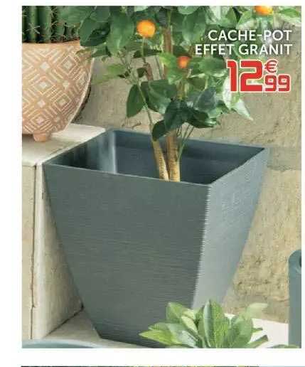 cache-pot effet granit