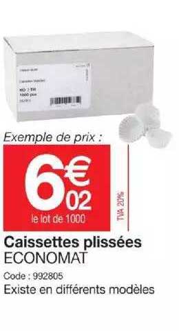 caissettes plissées economat