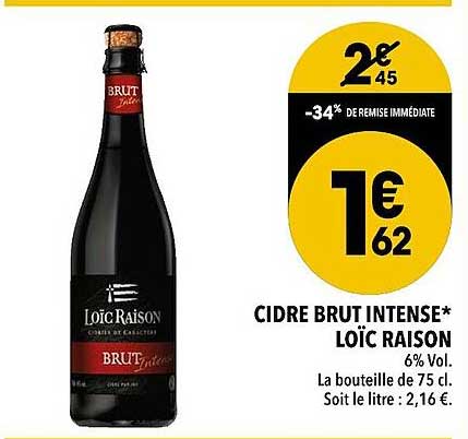 cidre brut intense loïc raisin