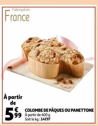 colombe de pâques ou panettone