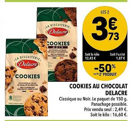 Cookies Au Chocolat Delacre