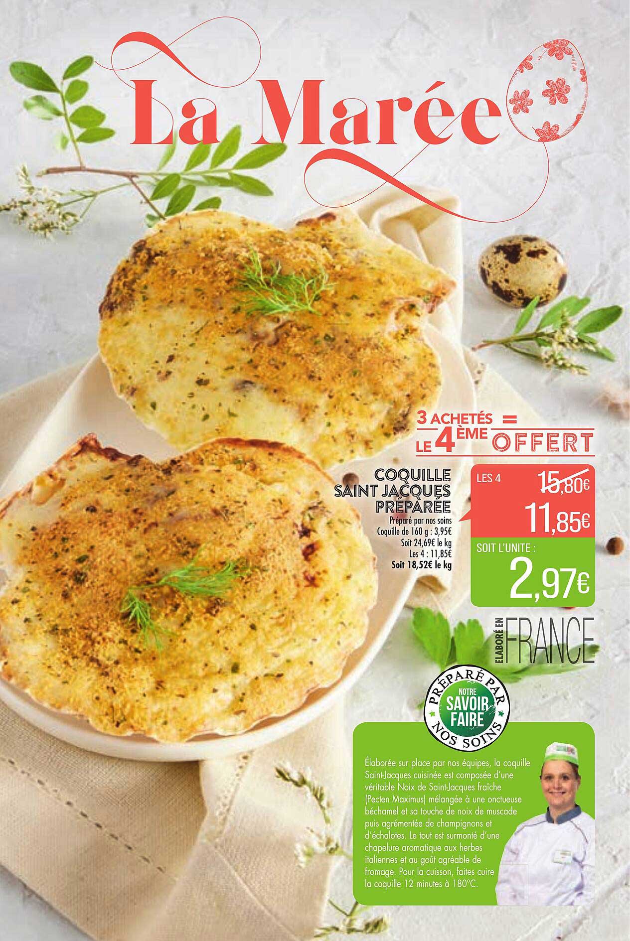 coquille saint jacques préparée