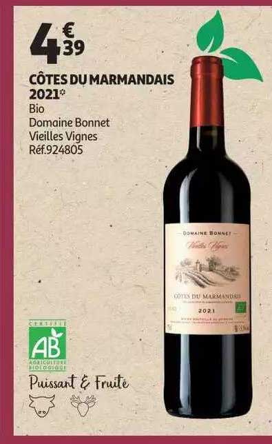 côtes du marmandais 2021 bio domaine bonnet vieilles vignes