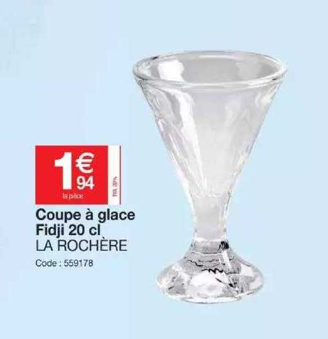 coupe à glace fidji 20 cl la rochère