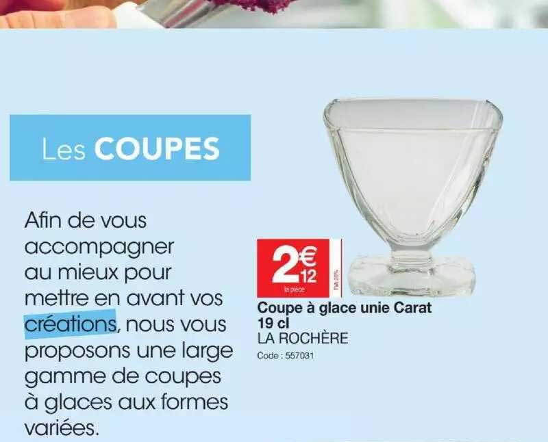 coupe à glace unie carat 19 cl la rochère