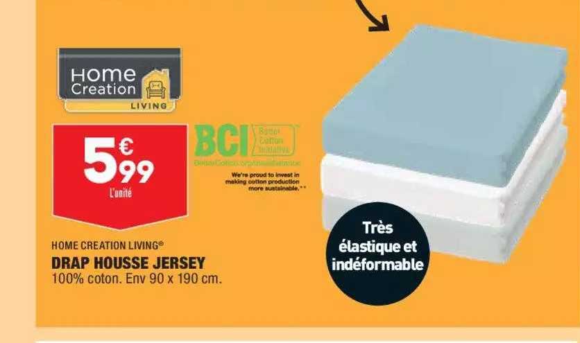Drap Housse Jersey Home Creation Living