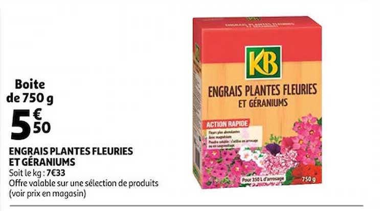 engrais plantes fleuries et géraniums