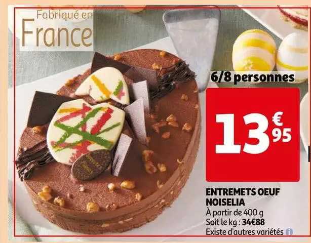 Entremets œuf Noiselia