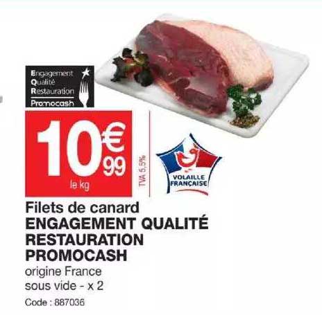 filet de canard engagement qualité restauration promocash