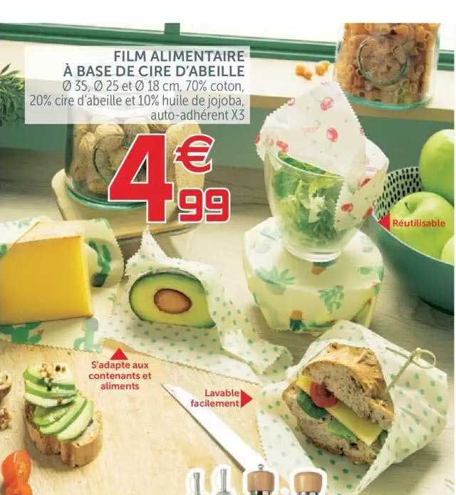 film alimentaire à base de cire d'abeille