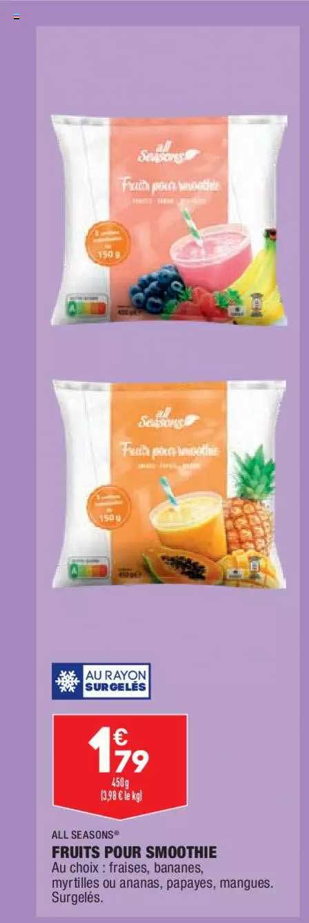 fruits pour smoothie all seasons