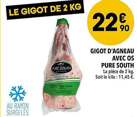gigot d'agneau avec os pur south