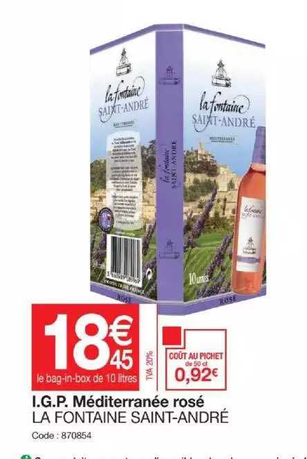 i.g.p. méditerranée rosé la fontaine saint-andré