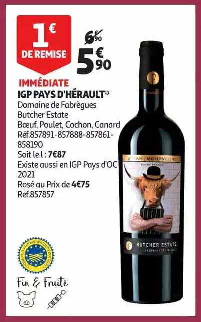 igp pays d'hérault domaine de fabrègues butcher estate