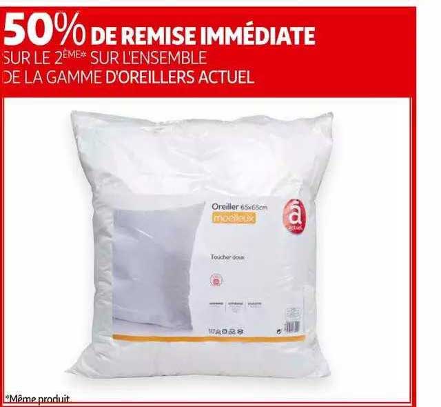 la gamme d'oreillers actuel