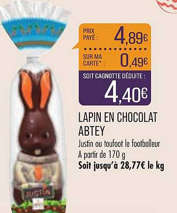 lapin en chocolat abtey