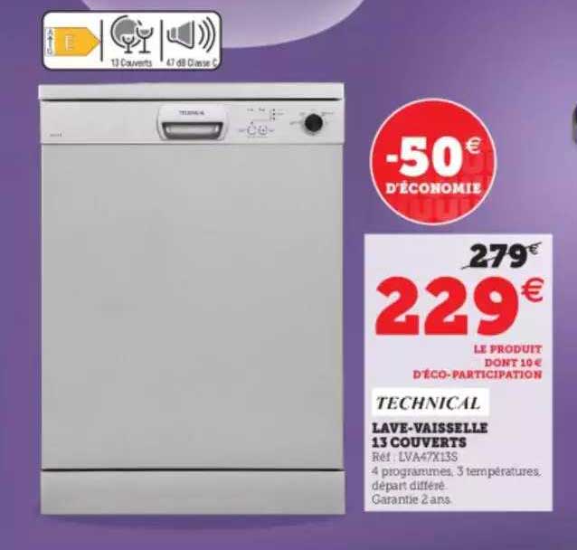 lave-vaisselle 13 couverts technical