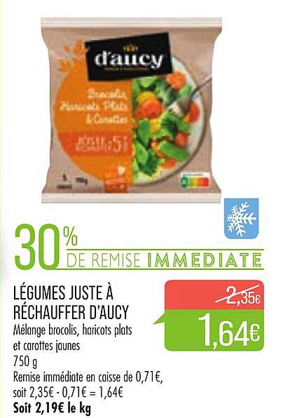 légumes juste à réchauffer d'aucy