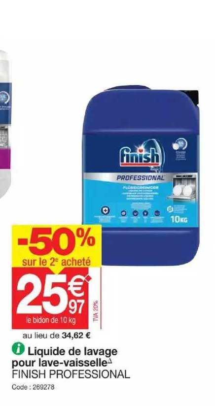 liquide de lavage pour lave-vaisselle finish professional