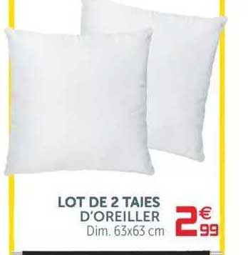 lot de 2 taies d'oreiller