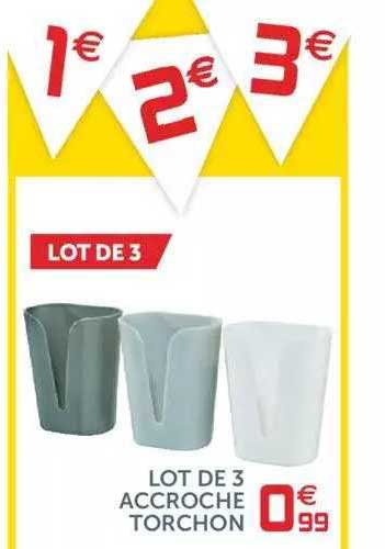 lot de 3 accroche torchon