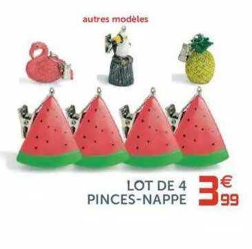 Lot De 4 Pinces-nappe