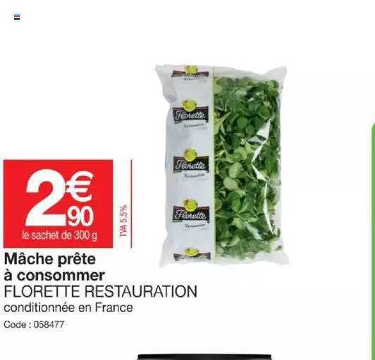 mâche prête à consommer florette restauration