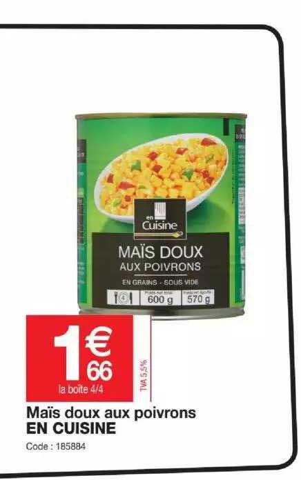 Maïs Doux Aux Poivrons En Cuisine