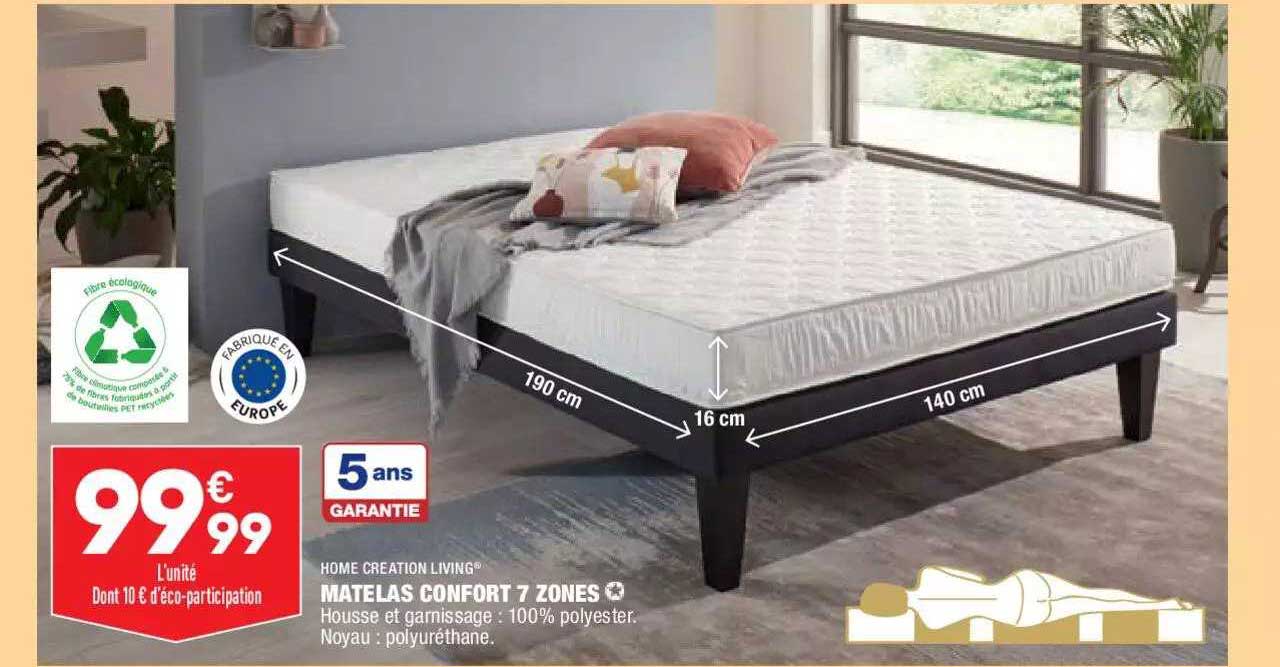 matelas confort 7 zones home creation living