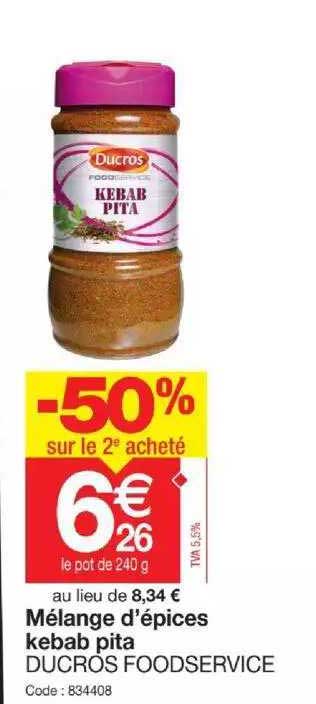 mélange d'épices kebab pita ducros foodservice