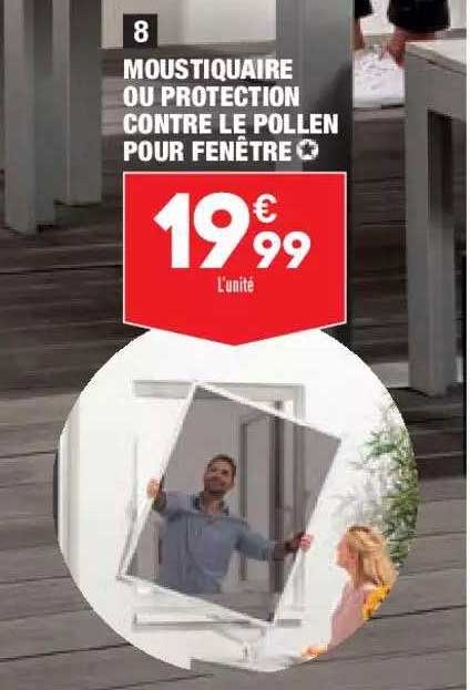 moustiquaire ou protection contre le pollen pour fenêtre
