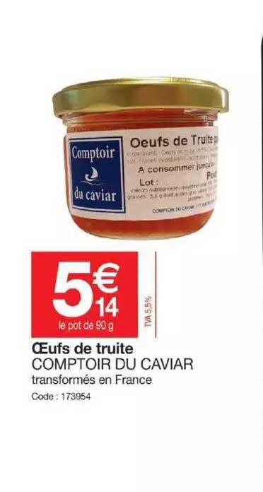 oeufs de truite comptoir du caviar
