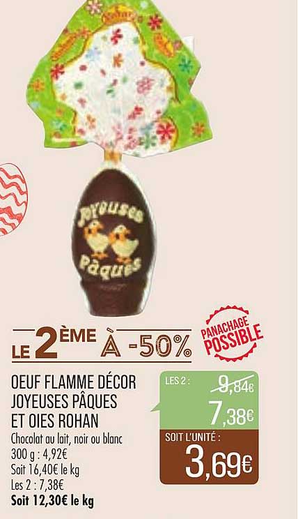 œuf Flamme Décor Joyeuses Pâques Et Oies Rohan