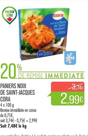 paniers noix de saint-jacques cora