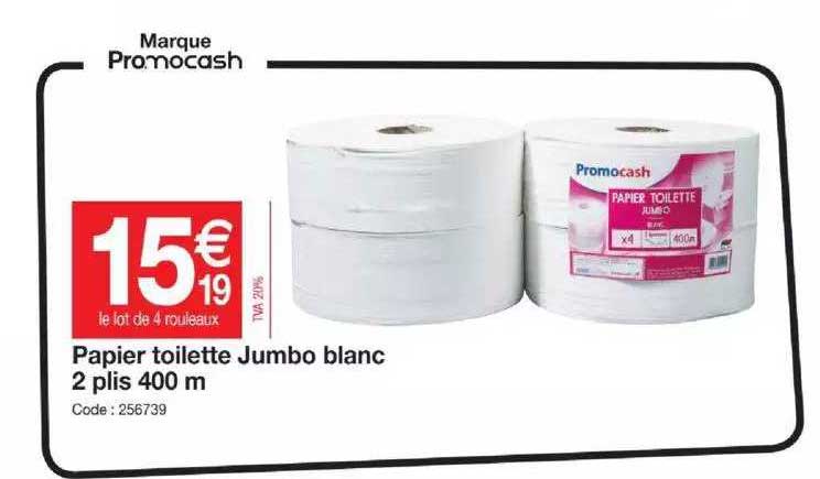 papier toilette jumbo blanc 2 plis 400 m
