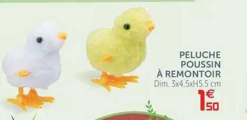 peluche poussin à remontoir