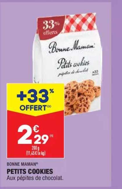 petits cookies bonne maman