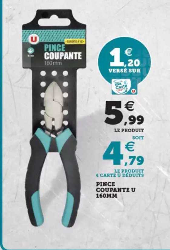 pince coupante u 160 mm