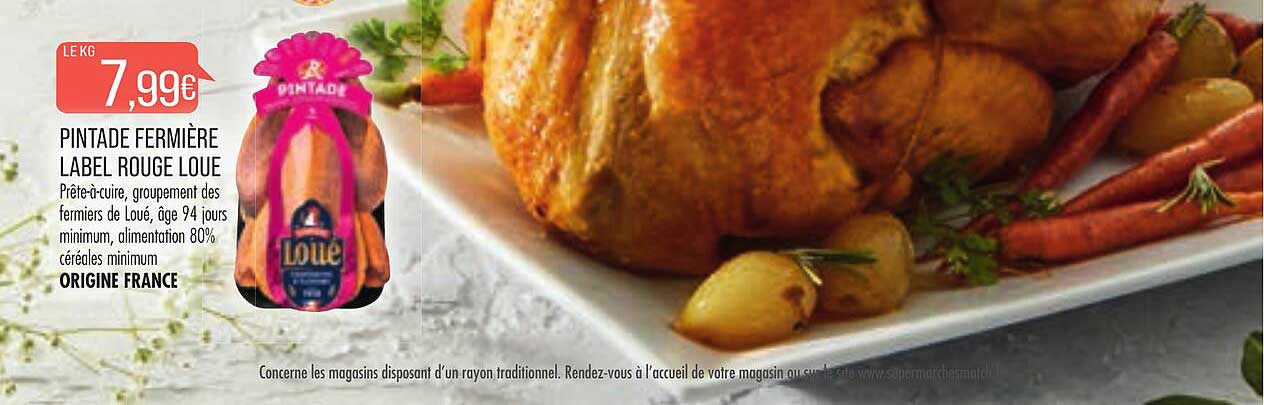Pintade Fermière Label Rouge Loué