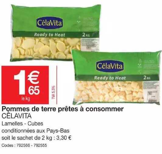 pommes de terre prêtes à consommer cêlavita