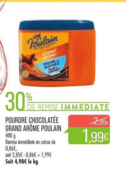 poudre chocolatée grand arôme poulain
