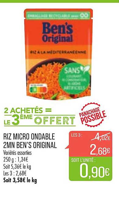 riz micro ondable 2mn ben's original